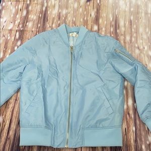 Silent + noise baby blue Rita bomber jacket